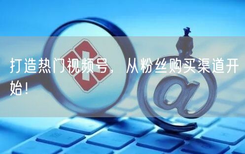 打造热门视频号,从粉丝购买渠道开始!