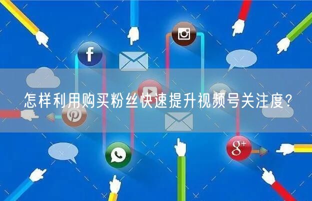 怎样利用购买粉丝快速提升视频号关注度?