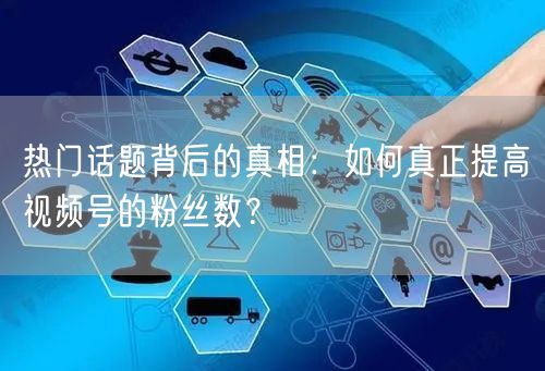 热门话题背后的真相:如何真正提高视频号的粉丝数?